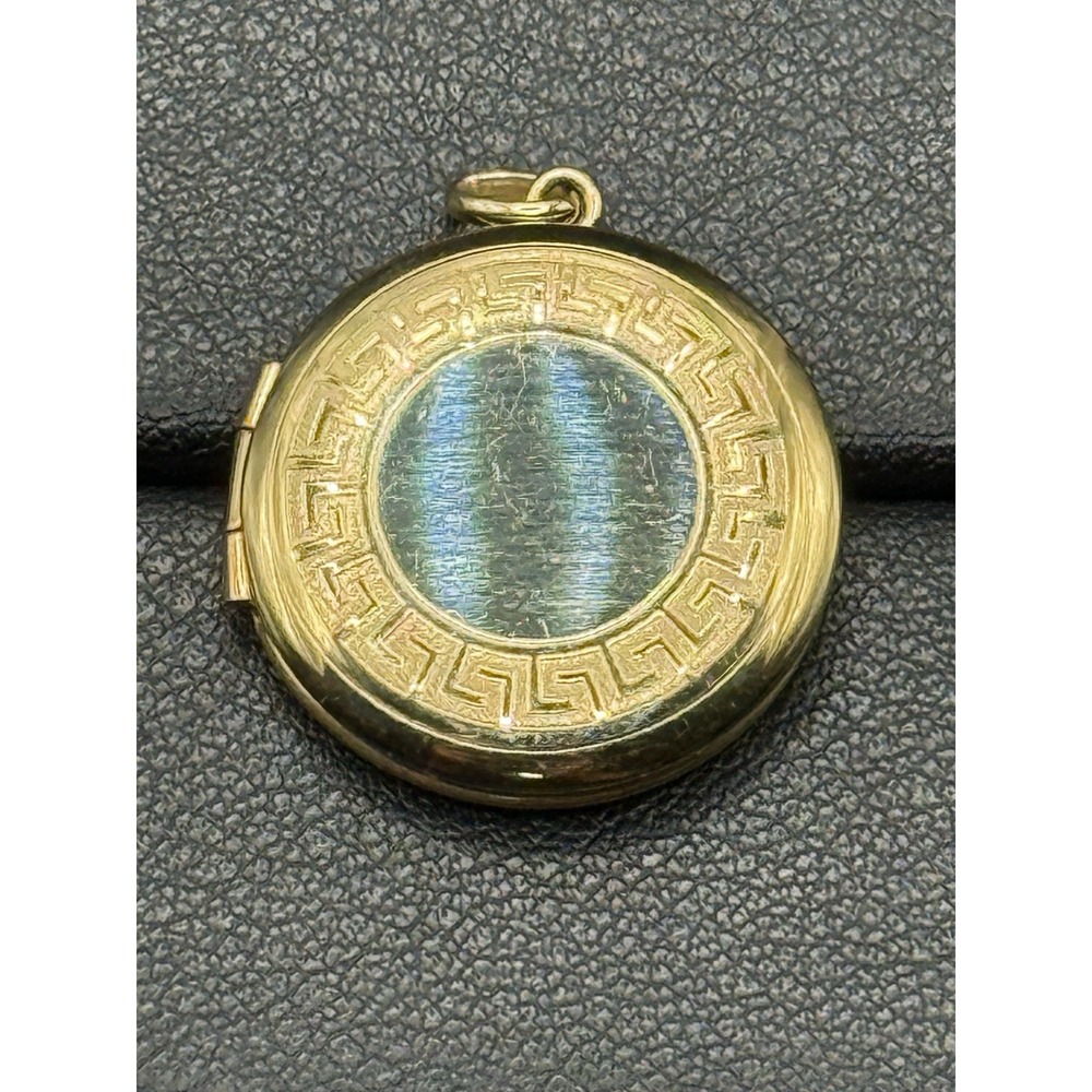 Vintage 23MM 14KT Gold Filled Round Locket Pendant J7